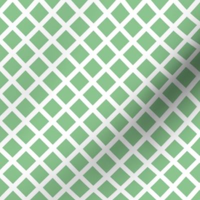 Jade Green check diagonal tiny small