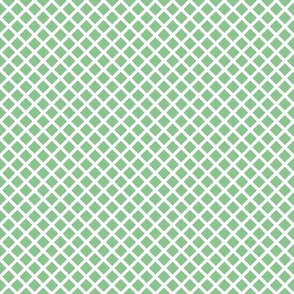 Jade Green check diagonal tiny small