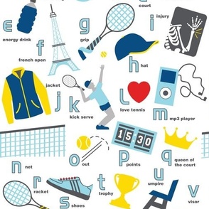 Tennis Terms Alphabet 