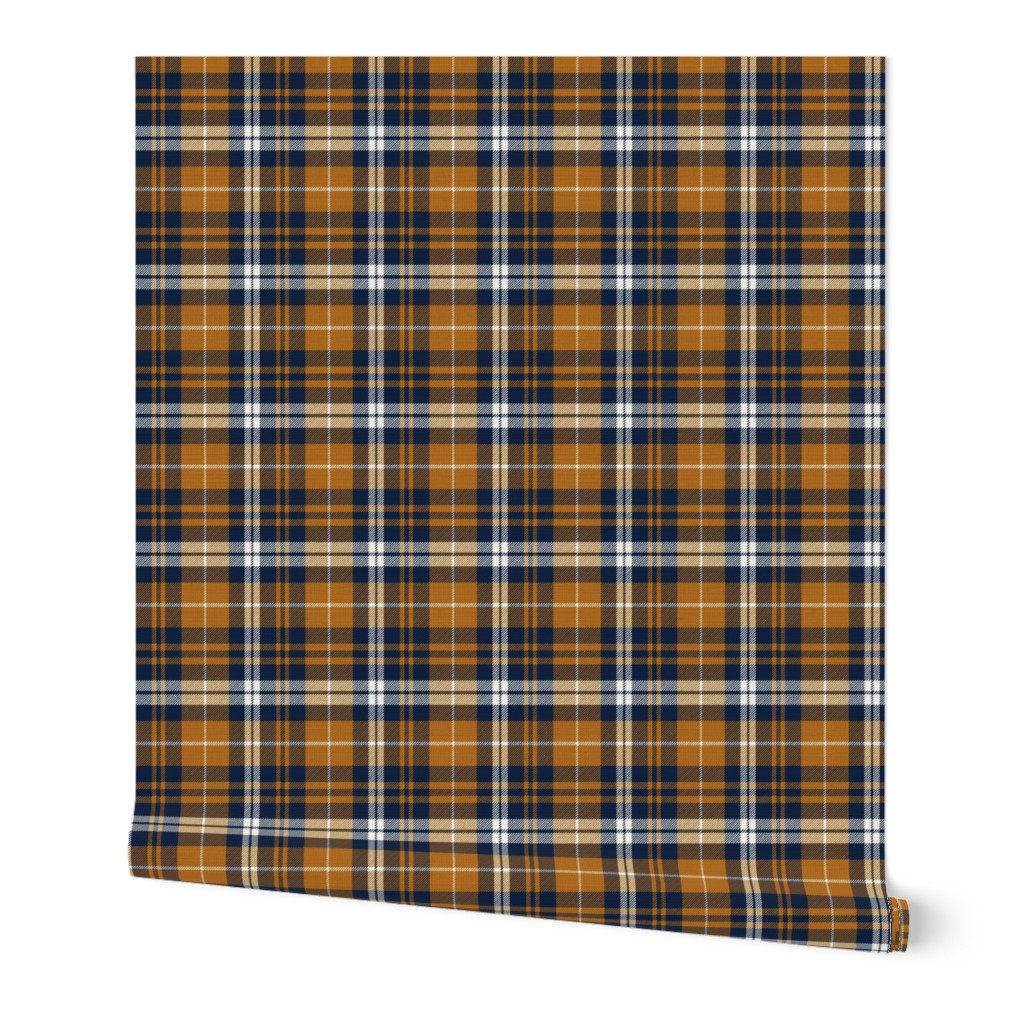 (micro scale) fall plaid || cider and navy C20BS