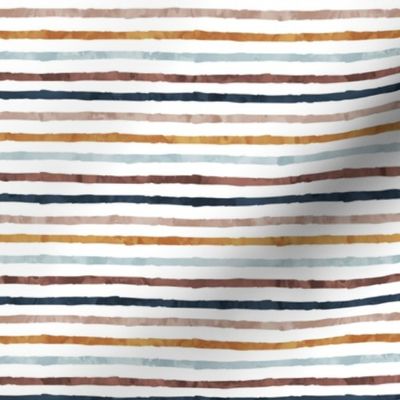 fall stripes - acorn coordinate - multi on blue - fall - LAD20