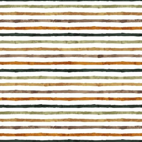 fall stripes - acorn coordinate - multi green and brown - fall - LAD20