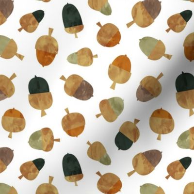 acorns - multi green and brown - fall - LAD20
