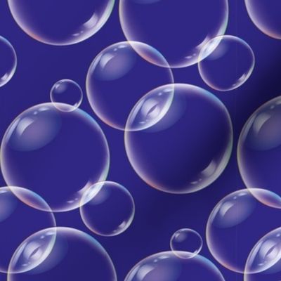 Soap bubbles blue