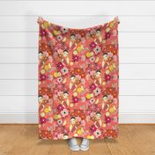 aromatherapy flower bath // warm pink // large scale