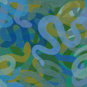 Modern Snakes Ocean Blue