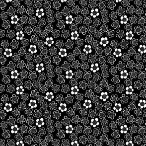 Little Flowers in black and white