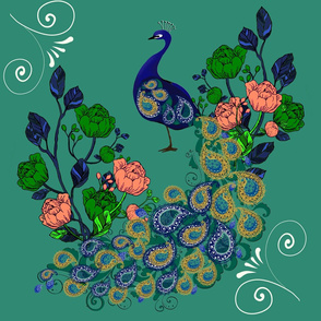 Peacock ,peonpattern