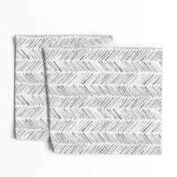 Silver grey herringbone - watercolor brush stroke abstract geometric painted pattern