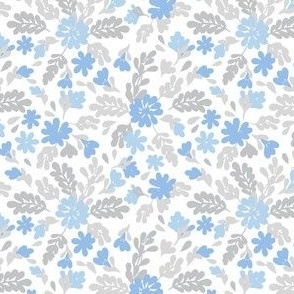 Angelica Floral Blue Gray