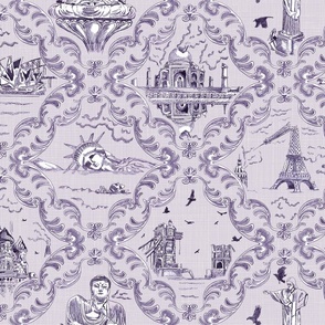 Post-Apocalypic World Toile PURPLE