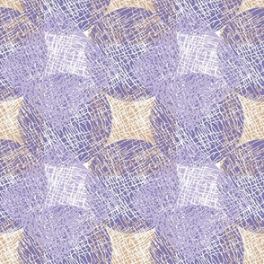 squares and circles in lilac and eggshell tones by rysunki_malunki