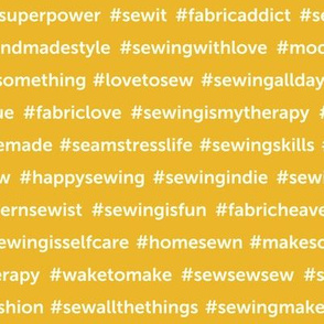 Sewing Hashtags on Mustard