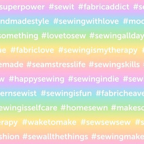 Sewing Hashtags on Rainbow
