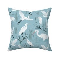 Great White Egrets - Turquoise - Regular Scale