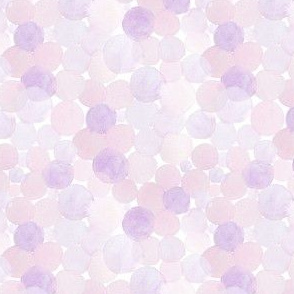 4" Pink and Lilac Watercolor Bubbles