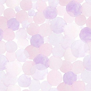 8" Pink and Lilac Watercolor Bubbles