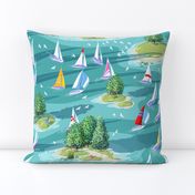 Summer Sunrise Regatta | Multi-Color | Large