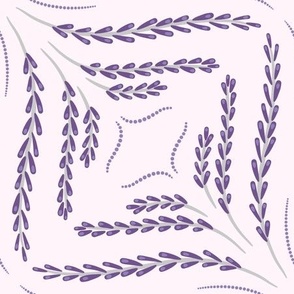 Stylized Lavender Aromatherapy Calm Zen Pattern