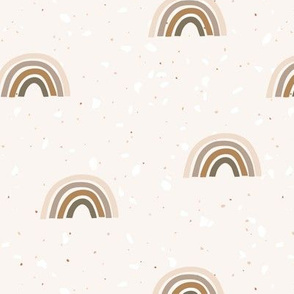 nursery wallpaper Earth Tone Rainbows in tan browns EIGHT