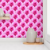 Tea Rose - Pink - Floral Pattern - Pastel Petal Elegance Art Deco