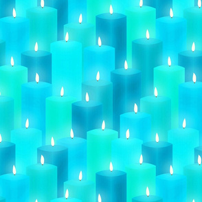 Candles in Turquoise