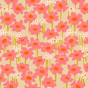 Flower pattern modern blush pink 300