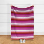 Lipstic Lesbian 2" Horizontal Stripes - Large