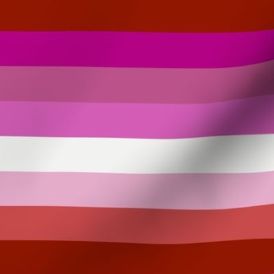 Lipstic Lesbian 1" Horizontal Stripes - Medium