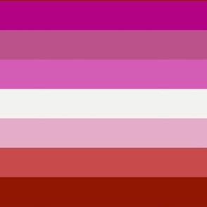 Lipstic Lesbian 1" Horizontal Stripes - Medium