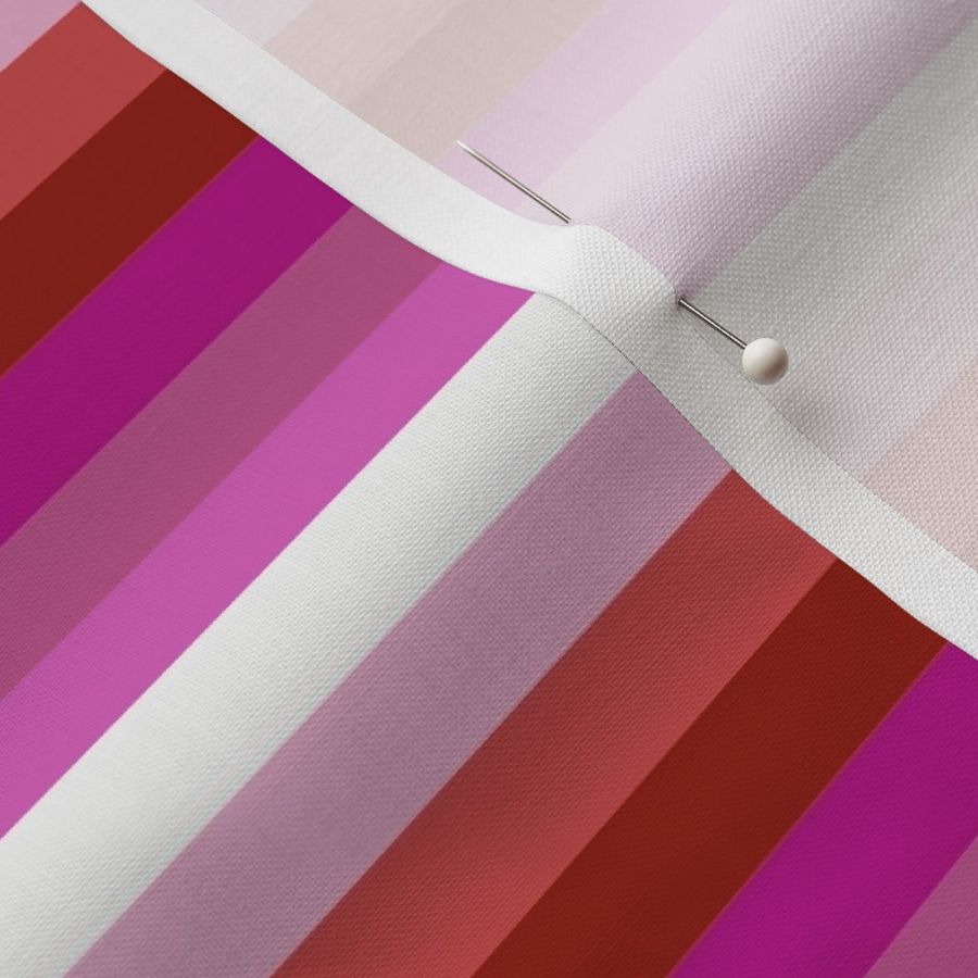 Lipstic Lesbian 1/2" Horizontal Stripes - Small