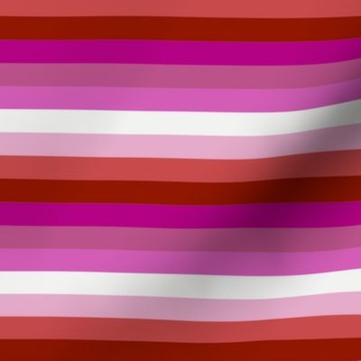 Lipstic Lesbian 1/2" Horizontal Stripes - Small