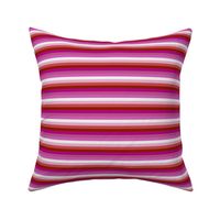 Lipstic Lesbian 1/4" Horizontal Stripes - Mini