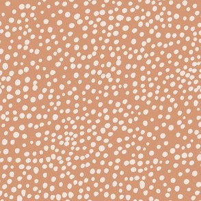 Cheetah wild cat boho spots sweet basic spots animal inspired minimal nursery print pale off white coral orange