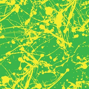 yellow on green splatter