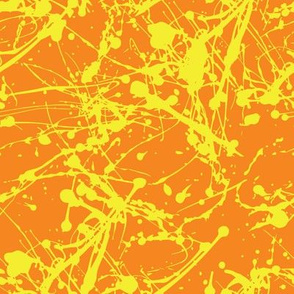 yellow on orange splatter