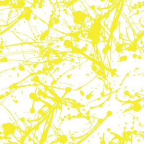 Yellow on white splatter