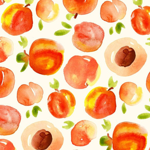 watercolor peaches 