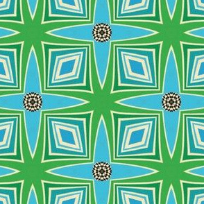 Retro blue and green print (large)