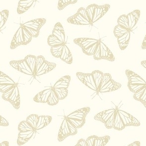 Delicate Butterflies on Ivory