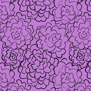 wild roses in lilac