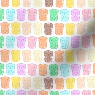 Colorful Gummy Guinea Pigs Pattern, Large Gummy, Small Scale