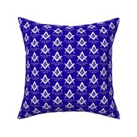 Custom 2 Name Large 2" Blue Large Masonic Square Compass. You must contact designer BEFORE you place your order. Fabric print just like the preview shows.