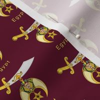 Custom 1 Large 2" Shriners Red Logo. You must contact designer BEFORE you place your order. Fabric print just like the preview shows.