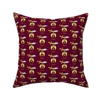 Custom 1 Large 2" Shriners Red Logo. You must contact designer BEFORE you place your order. Fabric print just like the preview shows.