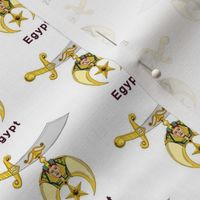 Custom 1 Large 2" Shriners White Logo. You must contact designer BEFORE you place your order. Fabric print just like the preview shows.