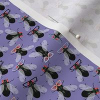Flies with glasses purple teeny