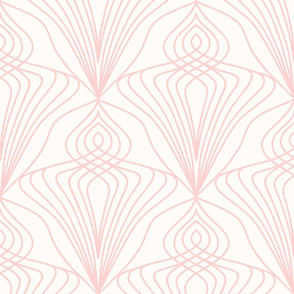 Art Nouveau diamond white and pink wallpaper scale by Pippa Shaw