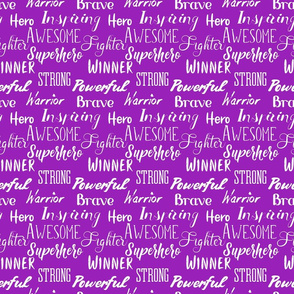 power words - white on purple