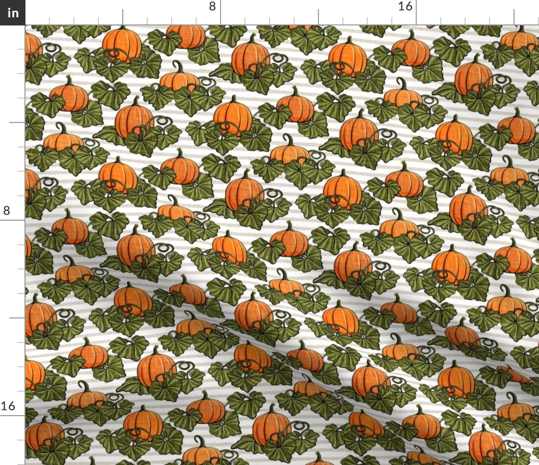 Pumpkin Patch - beige stripe - fall - harvest - LAD20